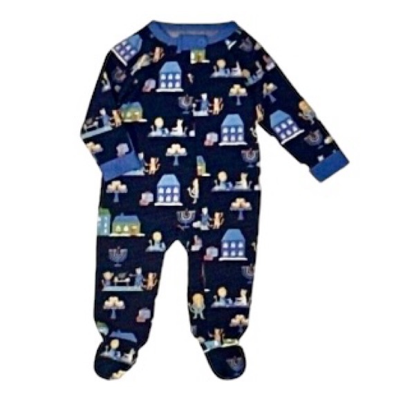Target Family Sleep NWT 3-6 mo. Baby pj’s Hanukkah - Picture 2 of 4